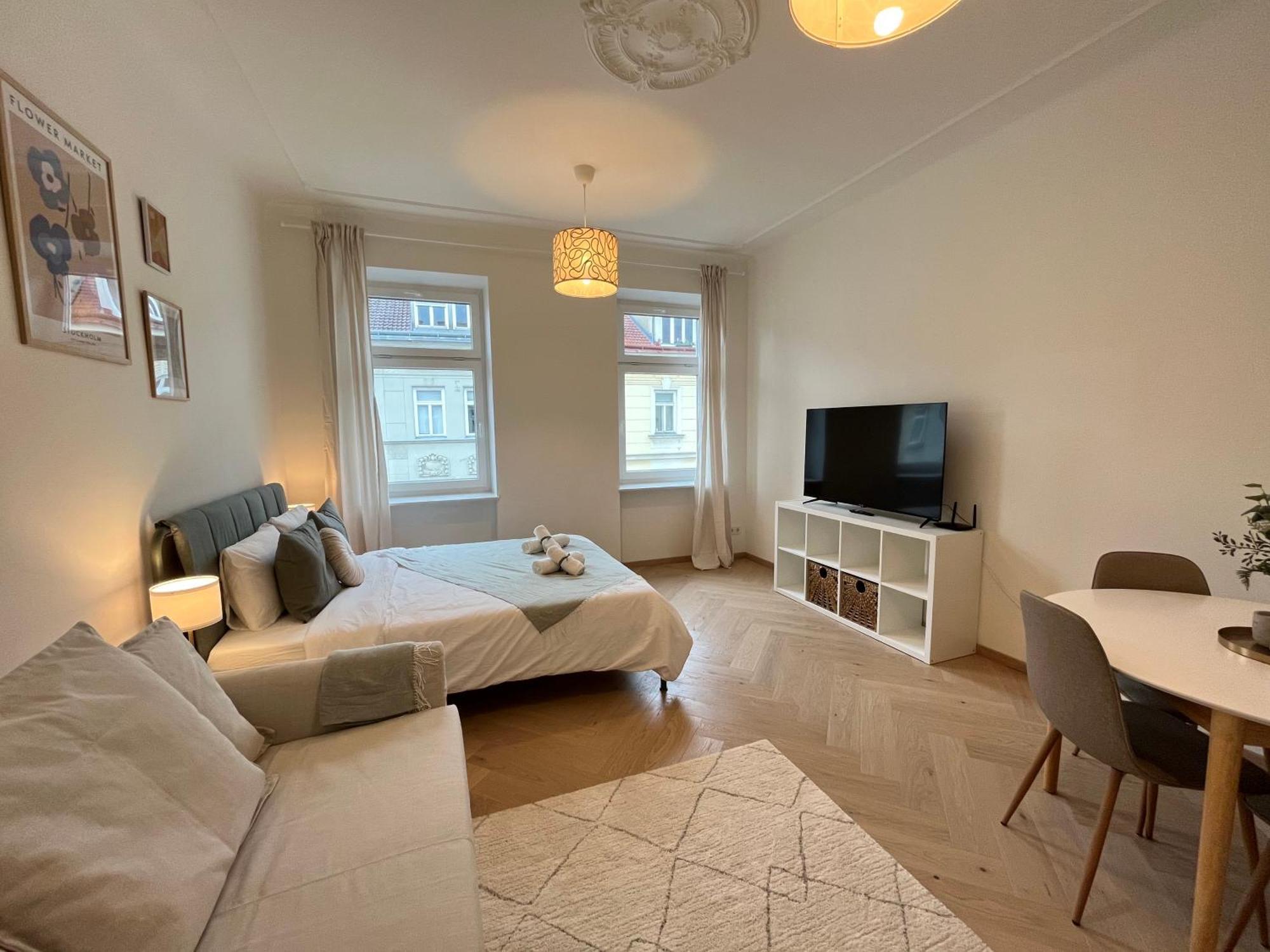Luxurious One Room Apartment Near Schoenbrunn Palace Vienna Luaran gambar